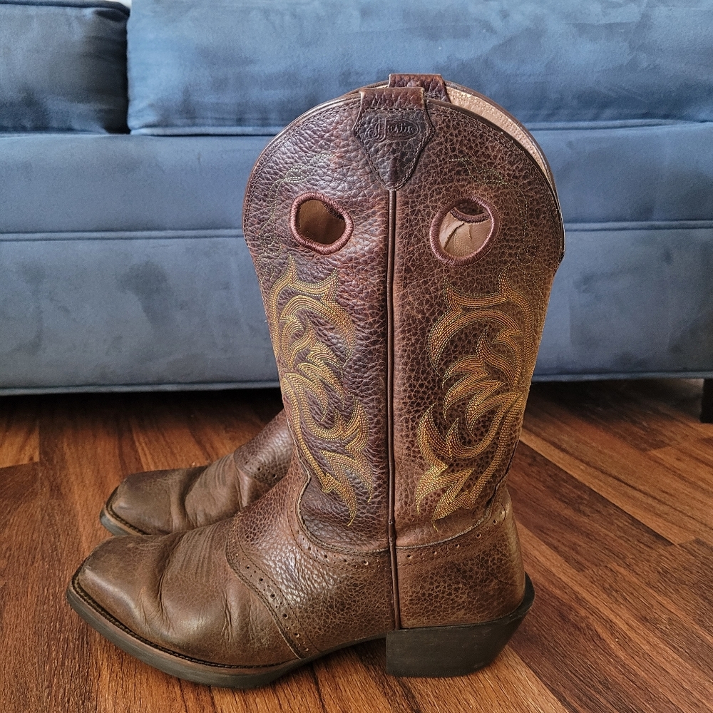 Justin Milo Boots size 10EE Western Leather read description